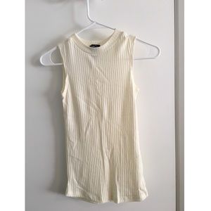 High-neck, sleeveless top